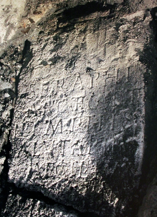 Inscription dedicated to Serapis and nymphs